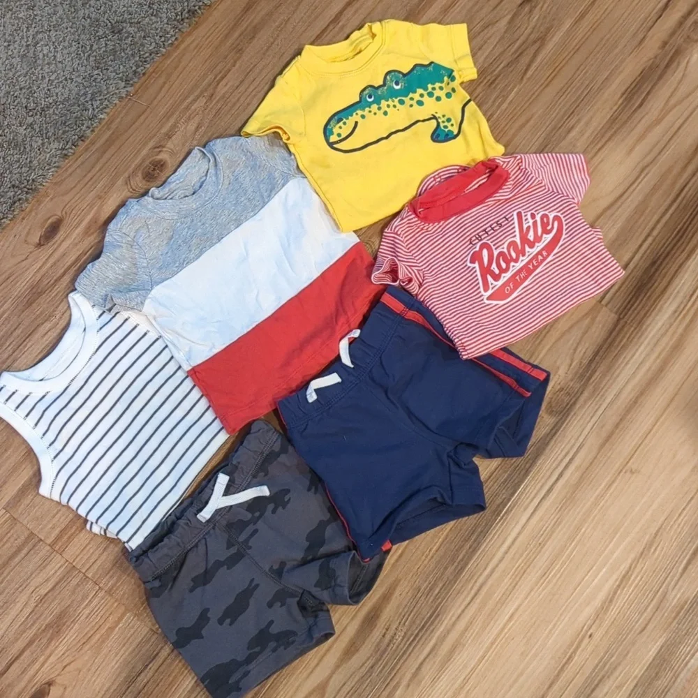 Carter's Baby Boy Summer Outfits Bundle‎ 6 Months